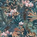Papier peint intissé Rasch, papier peint à motifs Salsa bleu nuit