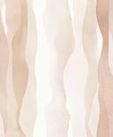 Papel pintado no tejido de rayas abstractas beige de aspecto gráfico moderno 