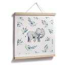 Plakat Sød babyelefant mellem boho-grene - UN Designs
