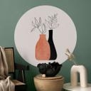 Vinilo decorativo en negro y naranja - Cubistika - Redondo