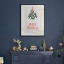 Juleplakat Glædelig jul med mistelten - Lisboa