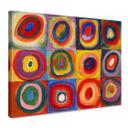 Lienzo Kandinsky - Estudio de color cuadrados y anillos concéntricos