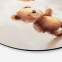 Fototapet Lille bamse med ballon - Magnusson - rund – print på aluminium (Alu-Dibond)