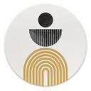 vægdekoration Abstrakt komposition med cirkel og halvbue - The Miuus Studio – print på aluminium