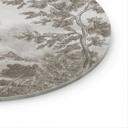 Glasschilderijen Landschap met tuinlandschap in beige - Ms Tiff - Rond