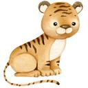 Wallsticker Lille Tiger