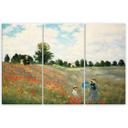 3 stykke lærredstryk, Valmuemark Claude Monet