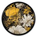 Póster Esplendor de flores en ocre - Póster redondo de flores - Jaszke