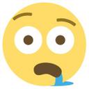 Muursticker Emoji Drooling Face