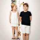 Børnetapet, non-woven tapet med illustration Kids Walls hvid, farverig