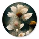 Glasbillede - Forbigående blomsterpragt - Treechild - Rund