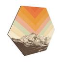 Hexagon Dibond Bodart - Retro Mountain Landscape