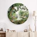 Tableau sur alu-Dibond rond Kikki Belle - Chats de la jungle
