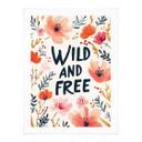 Póster Salvaje y libre con flores de acuarela - Treechild