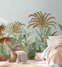 jungletapet blågrøn - non-woven tapet botanisk Livingwalls - mat og glat