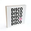 Billede af træ til at hænge op - Retro Disco Vibes Typografi - Kerr-Dineen - 15x15 cm