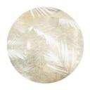 Póster abstracto de hojas de palmera blancas - Kulik - Redondo