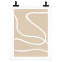 Póster 1X Studio - Pinceladas blancas sobre beige