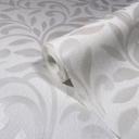 Grafisk tapet, non-woven Novamur Jackie hvid, perlemor