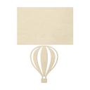 Decoración de pared para habitación infantil globo aerostático con nubes y estrellas - madera de ála
