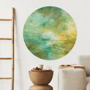 Wallsticker Abstrakt horisont i limegrøn - Schmucker - Rund
