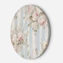 Rundt lærredsbillede shabby chic blomster