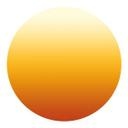 Sticker mural Ombre - Coucher du soleil - Rond