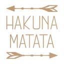 Decoración mural de madera letras Hakuna Matata con flechas - MDF naturaleza