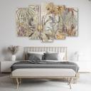5 stykke lærredstryk Mosaikjungle