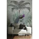 Livingwalls papier peint photo ARTist Peacock Jungle avec Jungle et paons vert, violet, jaune