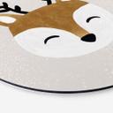 Vægcirkel Orara Studio - Cute Reindeer – print på aluminium (Alu-Dibond)