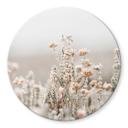 Tableau sur verre Annie - Fleurs de glace - Rond