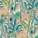 Blomstertapet, blomstertapet, Erismann Martinique turkis non-woven tapet