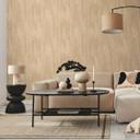 Ikke-vævet tapet i beige trælook - naturligt vægdesign, moderne & hyggeligt