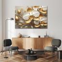 Canvasbillede, orkidé glamour guld