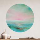 Wallsticker turkis hav i aftenlys - Schmucker - Rund
