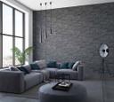 Sten-effekt tapet, sort non-woven tapet