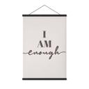 Póster de tela con la frase - I am enough