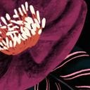 Fotomural de flores en tonos morados | papel pintado de flores - ilustración de anís