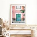 Plakat Middelhavshusets facade i Lissabon | Vintage dør - Zwart