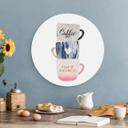 Tableau sur alu-Dibond rond Fredriksson - A Cup of Happiness