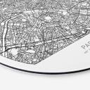Tableau sur alu-Dibond plan de Paris rond