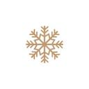 Decoración en madera copo de nieve - MDF nature