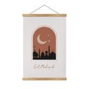 Tekstil plakat Eid Mubarak om natten