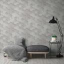 A.S. Creation 3D grafisk tapet i hvid og grå non-woven tapet med honeycomb mønster