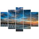 5 stykke lærredstryk, Sunset Pier