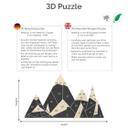 puzzle decorativo 3D de madera con paisaje montañoso