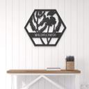 MDF - Decoración en madera - Flores en hexágono - Wildflower