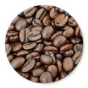 Tableau sur verre rond Arôme de café en grains 