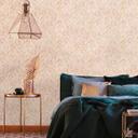 Papel pintado hojas de palmera rosa, oro - Papel pintado no tejido hojas, papel pintado motivo plantas